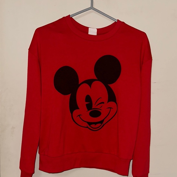 Streetwear Society Red Mickey Mouse Sweater - Picture 1 of 3